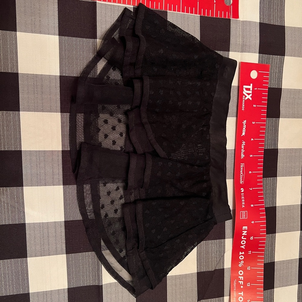 Bloch girls heart mesh two layer dance skirt- black